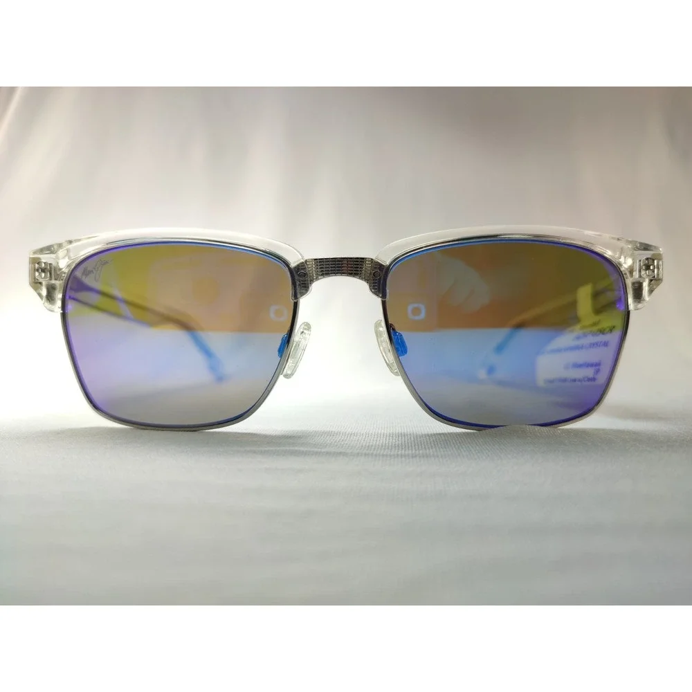 Maui Jim Kawika B257-05CR Crystal Blue Hawaii Polarized Browline Sunglasses